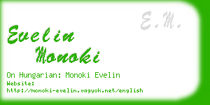 evelin monoki business card